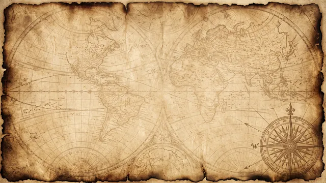 История — старинная карта, пергамент